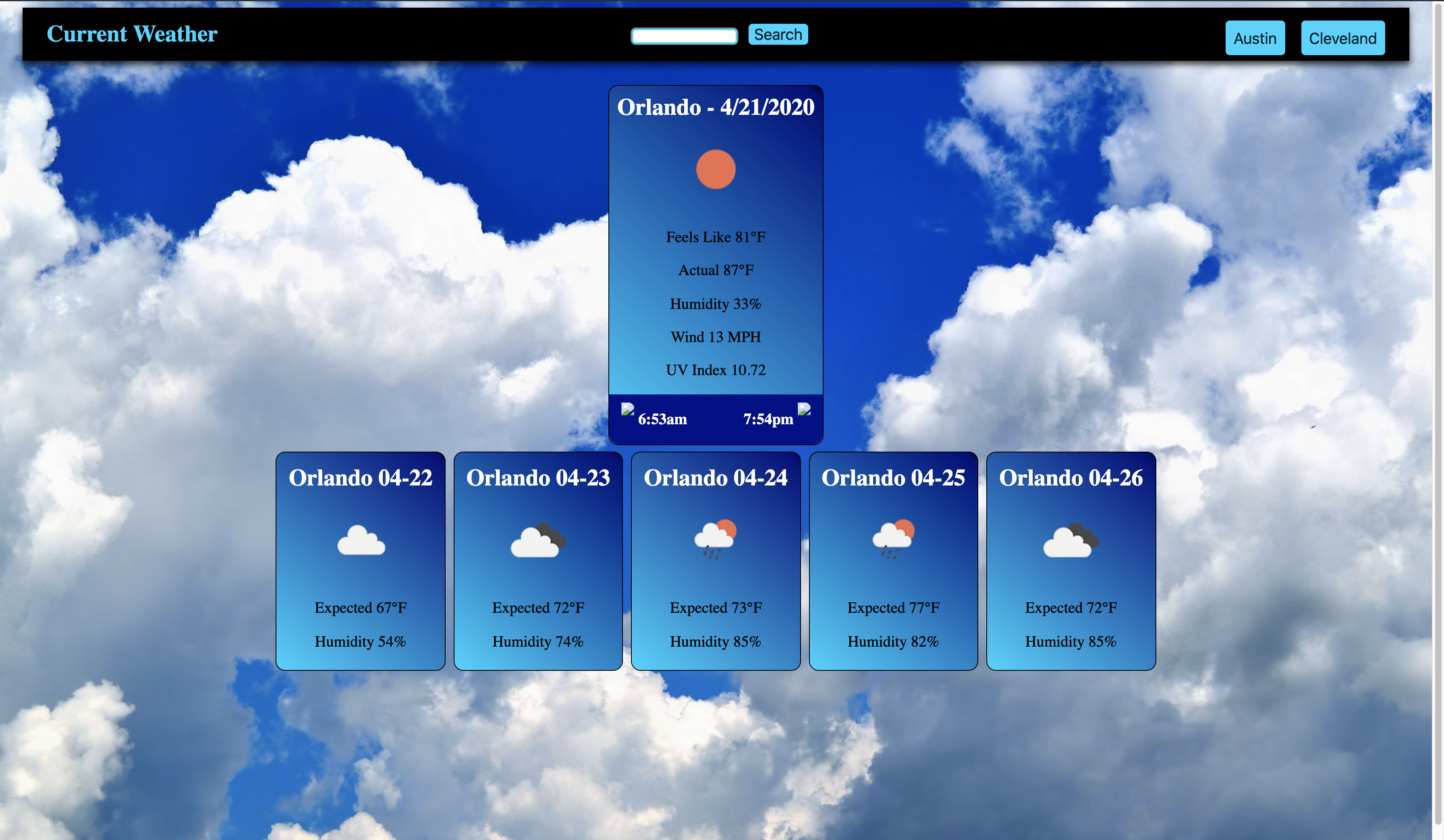 Weather Dashboard